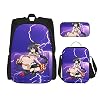 Middelbare school DxD Akeno Himejima Anime Rugzak 3-delige Set, Rugzak + Potlood Case + Lunch Bag Combinatie Geschikt…