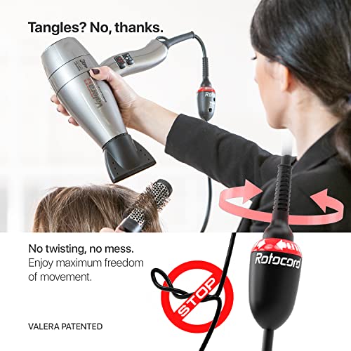 Valera, Swiss Silent Jet 8600, Professional Hairdryer, Ionic Hairdryer With Powerful Ac-Performance Motor, 6 Temperature And Airflow Settings, Flexible Anti-Twisting Cable, 1875 W, Platinum #TOP5