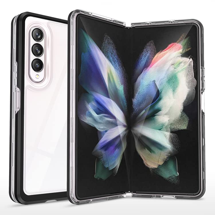 ClickCase for Samsung Z Fold 4,Transparent Acrylic + Side Soft TPU Shockproof 360° Front & Back Cover Silicone Bumper Case for Samsung Galaxy Z Fold 4 5G (Clear & Green) (B0BVYZXVVM) Amazon Price History, Amazon Price Tracker