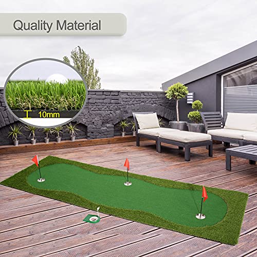 Image of Golf Putting Green, Practice Putting Green Mat, Large Professional Golfing Training Mat for Indoor Outdoor