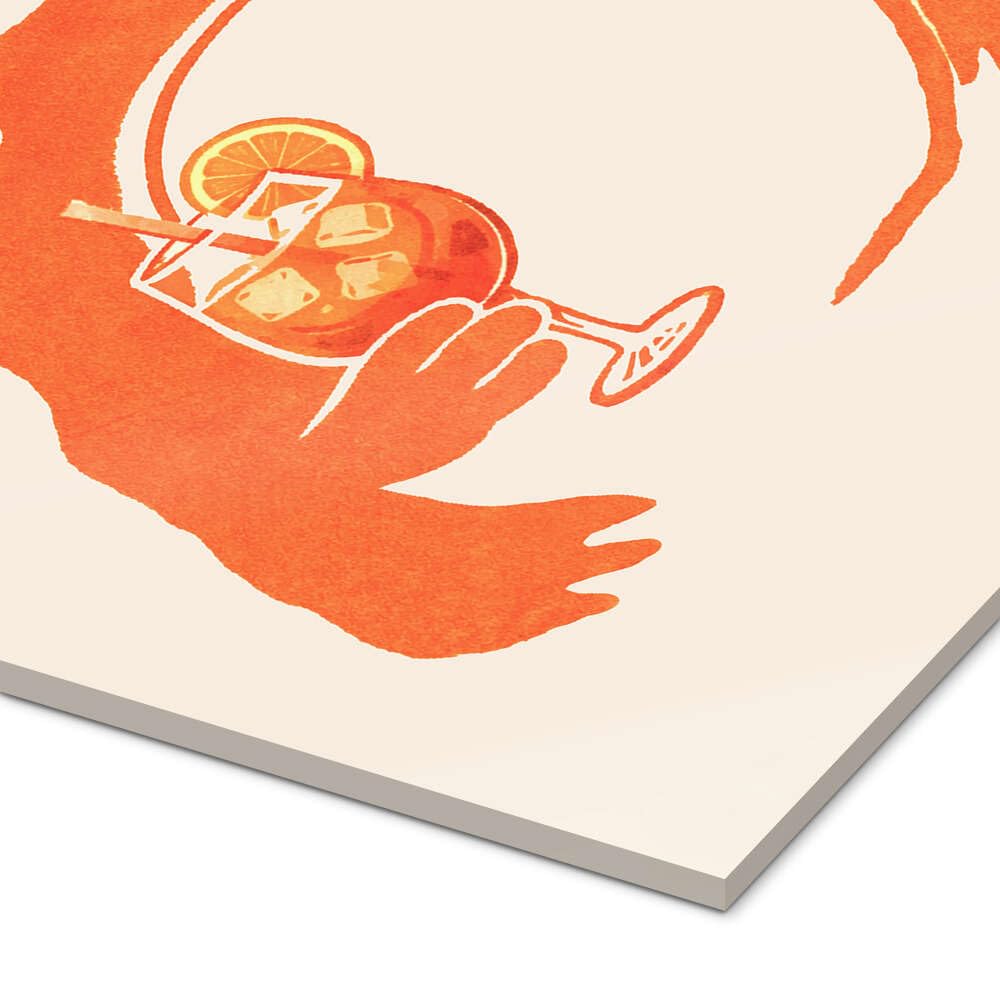 Posterlounge Meika Gafu - Aperol Frog Acrylglasbild | 60 x 80 cm von Matsumoto Hoji Beige Wandbilder Wanddeko