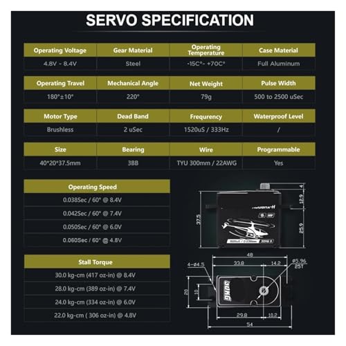 Servomoteur A80BHX-H pour pilotage 3D et circulation précis - 3