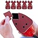 SIQUK 20 Stück Mouse Schleifpapier Maus Detail Schleifblätter Maus-Schleifpapier Klett Schleifdreiecke Detail Schleifpads 4 Löcher Körnung 40 für Black und Decker Detail Palm Sander