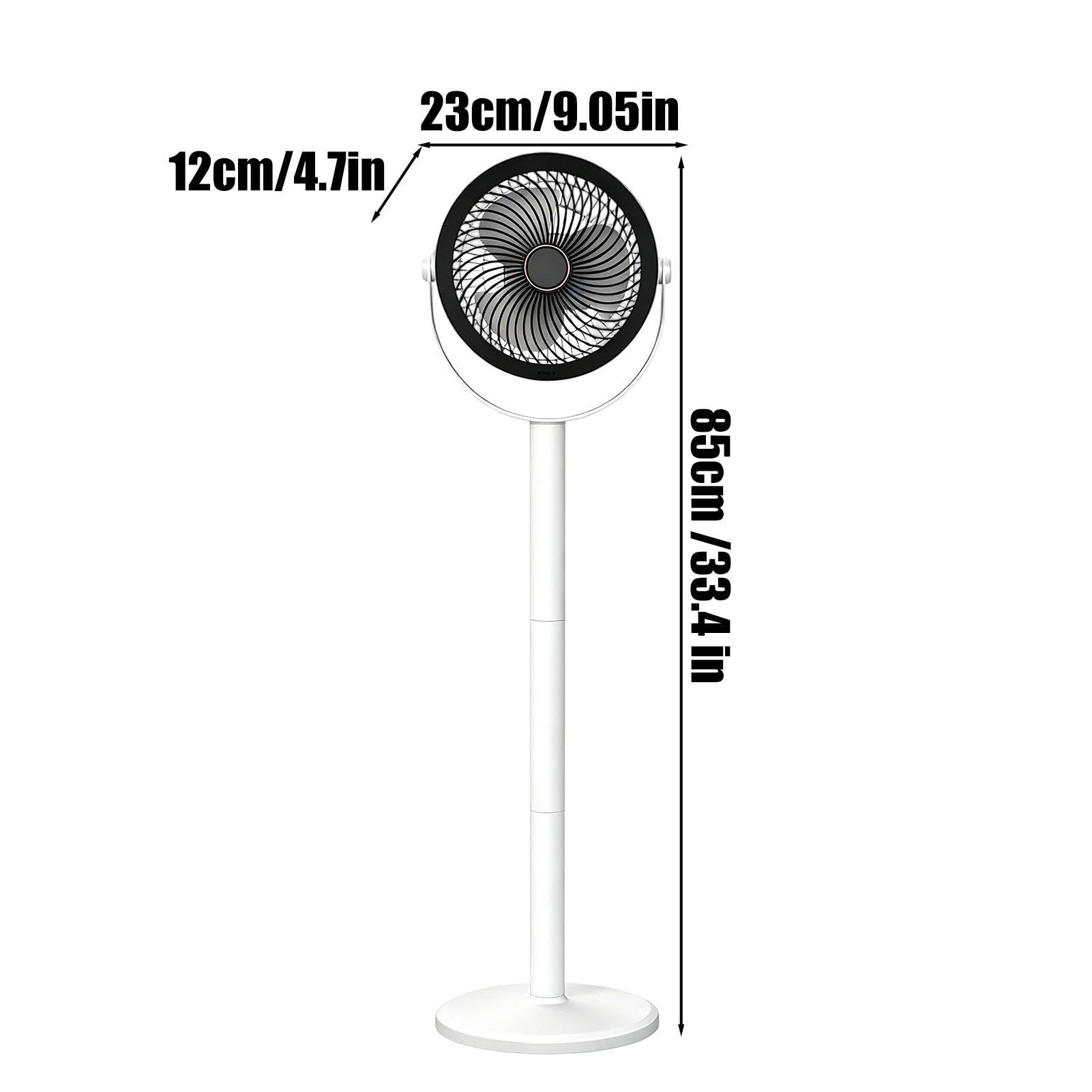 Ventilatore da pavimento portatile, 5 velocità, regolabile, silenzioso, pieghevole, anti-ribaltamento | Ventilatore a piedistallo da ufficio con luce a LED per viaggi estivi da comodino casa ufficio donne