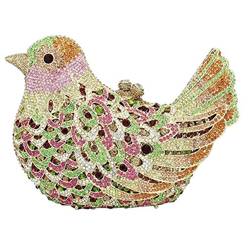 Pochette de mariage strass motif oiseau pour une élégance raffinée