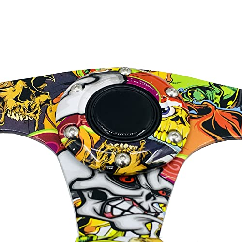 Graffiti Pattern Car Racing Steering Wheel Acrylic Flat Drifting Car Sport Steering Wheel for Sim Drift Pc Game by Spaorcco - Used condition - Image 5