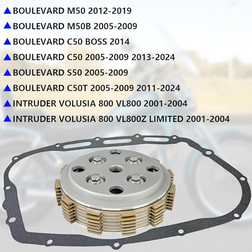 Image of Clutch Kit & Inner Hub & Outer Plate Gasket for Boulevard M50 C50 VL800 | for Boulevard M50B /S50 /C50T, Intruder Volusia 800, 09116-06203, 21441-37400, 21442-37401, 21410-41F00