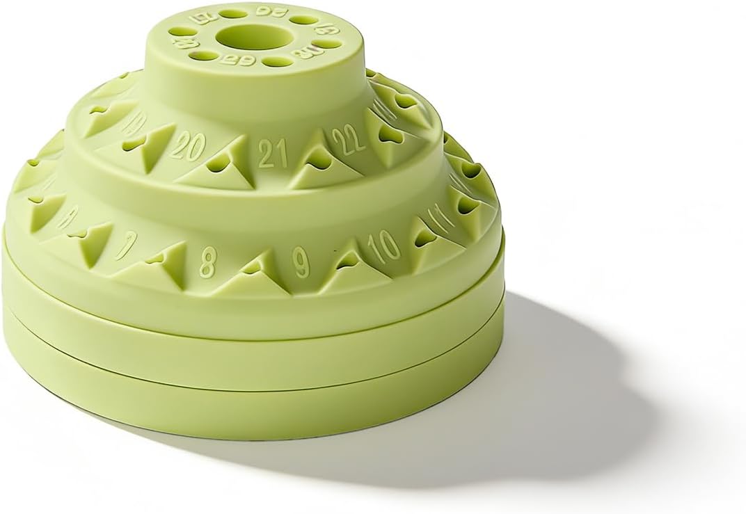 31 Slot Bit Holder Organizer with 360 Rotating Base for Dremel Router Drill Bits 1/8 Inch Shank Grinding Head Polishing Wheel Accessories Green
