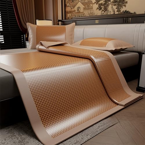 Alfombrilla de cama de bambú premium protector de colchón reversible y ecológico 1