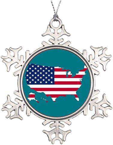 Personalised Christmas Tree Decoration Usa country Snowflake Snowflake Ornament Country