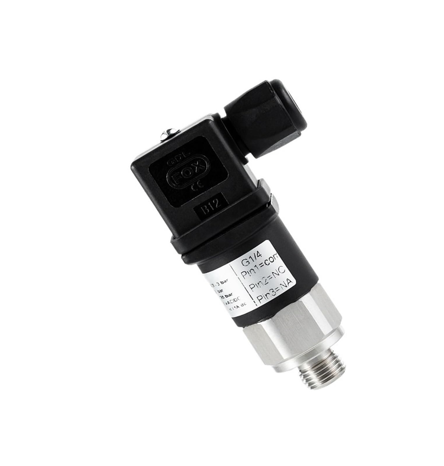 Interrupteur de pression mécanique réglable AC250V 1.5A pompe à eau contrôleur hydraulique pneumatique piston diaphragme type 5-NPT1/4(1~12bar)