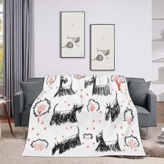 1t Dog Sketch Animal Scottie Terrier Throw Blanket