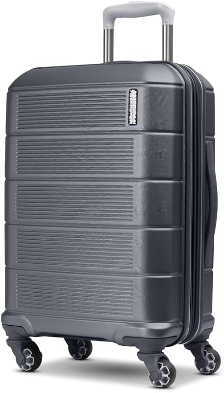 American Tourister Stratum 2.0 equipaje de mano, valija rígida expandible con ruedas giratorias, mango ergonómico, carcasa de ABS duradera, tiradores de cremallera grandes, interior de capacidad máxima - carbón