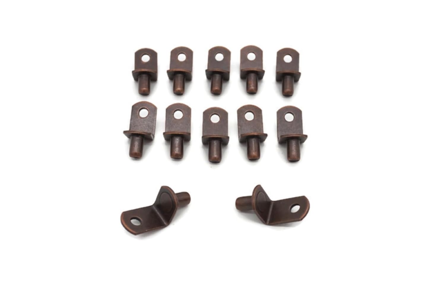 Shelf Pins 1/4" Stacking Bookcase Shelf Supports, Kitchen, Bathroom Shelves Heavy Duty Antique Style Bookcase Shelf Pegs Made from Heavy Gauge Steel with Oil Rubbed Bronze Finish, 12-24-40 Packs (40)