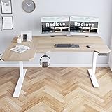 Radlove Schreibtisch Höhenverstellbar Elektrisch, 150CM L Form...