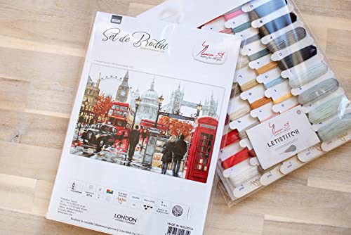 Luca-S DIY Cross Stitch Kit - London, B2376, Counted Cross Stitch kit for Adults Embroidery and Needlecraft Kit - Image 4