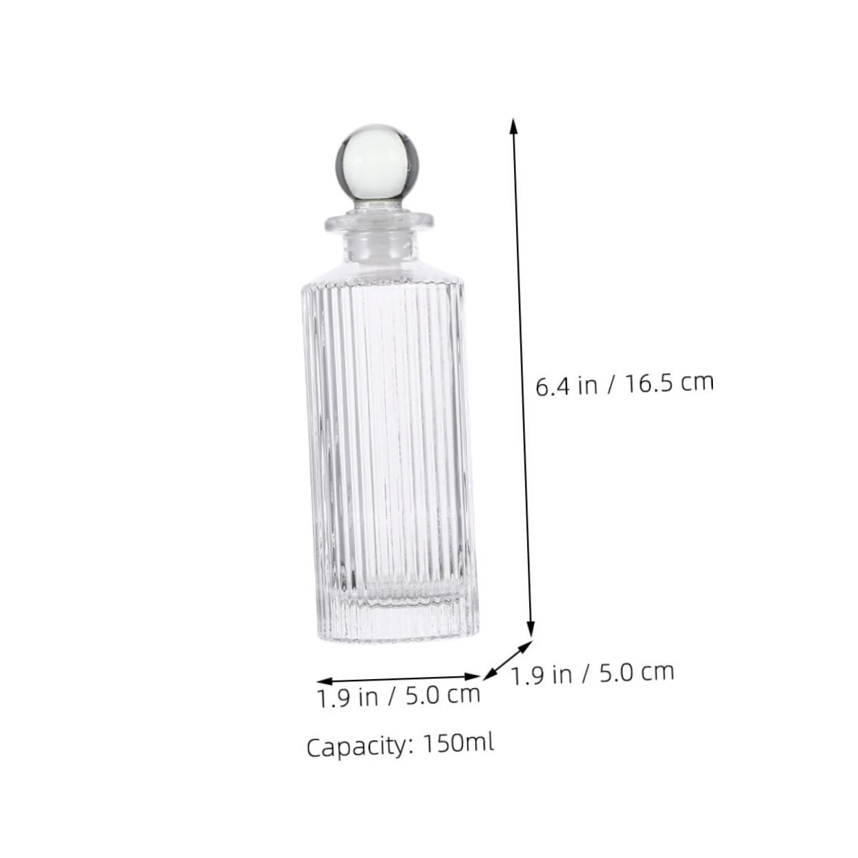 Gatuida Flacons Diffuseurs De Parfum en Verre 150 ML, Flacons Volatils D'aromathérapie Vertical 12 Pièces, Verre Transparent, Diffuseur D'huiles Essentielles pour Maison, Bureau Et Décoration