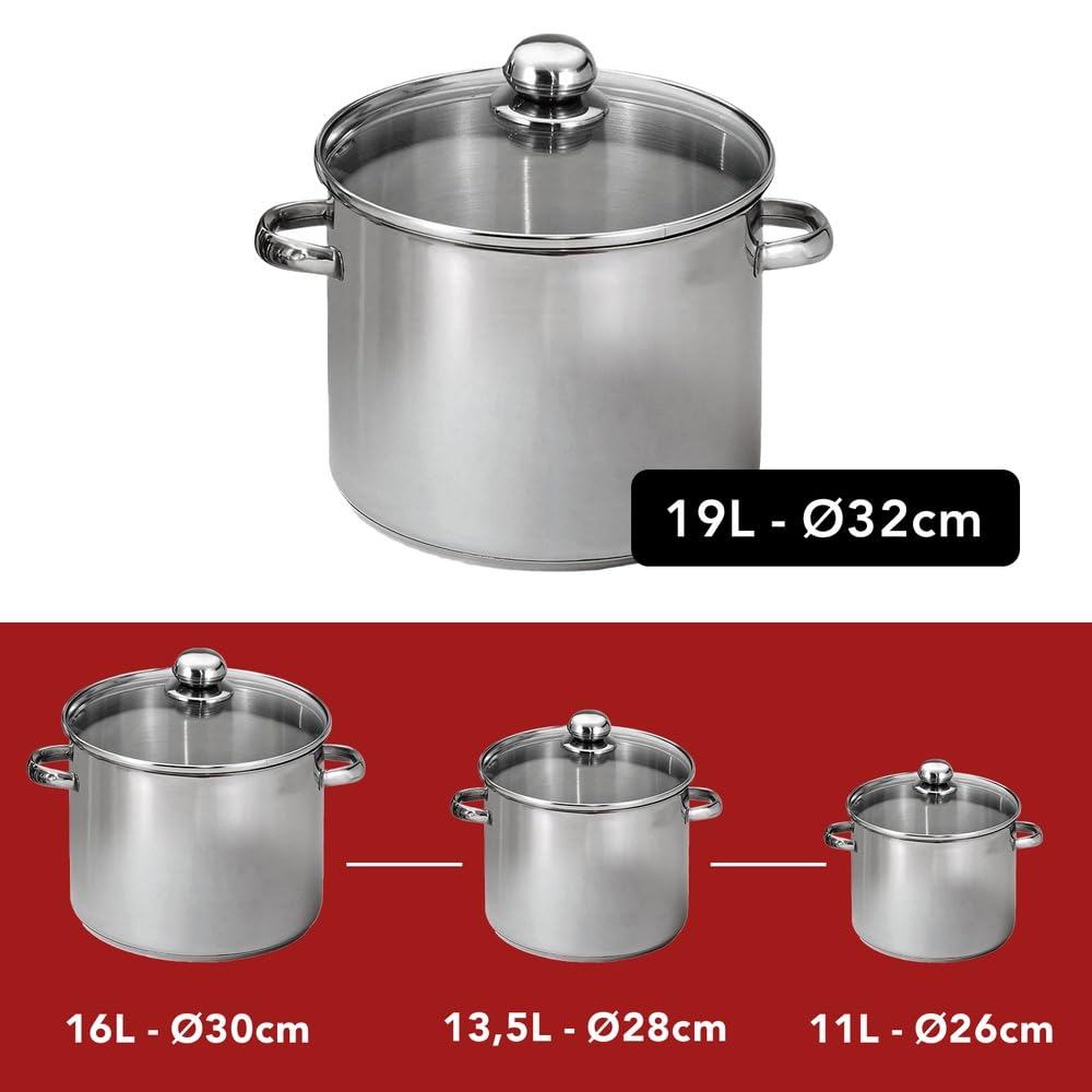 BAUMALU Traiteur inox + couvercle verre 32 cm