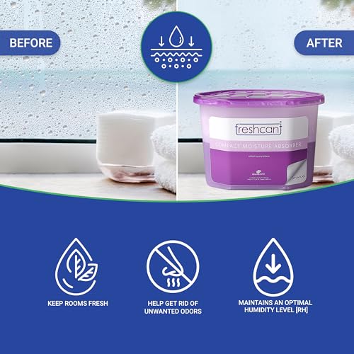 Image of Moisture Absorber | Dehumidifier for Wardrobe, Cupboards & Drawers, Room, Car, Shoe rack | Season XL Pack of 12 | Protect Against Moisture, Mold, Fungus & Odor | Rose, Lavender & Charcoal