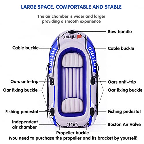 Radeau gonflable épais et résistant à l'usure pour excursions et pêche - 5