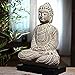 XXZY Buddha Statue 15.1in Buddha Statue with Base,Resin Sitting Buddha Figure Sculpture suitablefor homegarden Terrace Table porchart Decoration Perfect Decoration (Color : A)