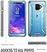 Galaxy A6 Kickstand Rugged Case, Poetic Revolution Full-Body Rugged Heavy Duty Case with [Built-in-Screen Protector] for Samsung Galaxy A6 (2018)(Do not fit Galaxy A6 Plus) - Blue