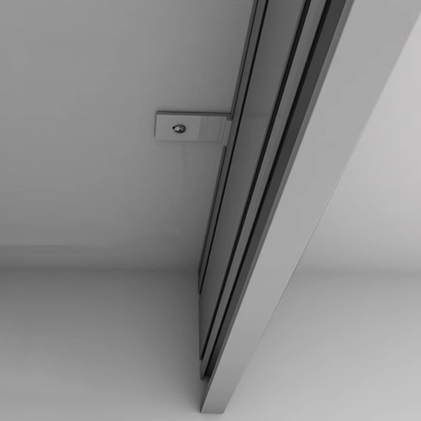 Tringle Rideau Cantonnière de Rideau Moderne sans Rail, Corniche de Fenêtre, Cantonnière sur Mesure, Tringle à Rideaux à Fixation Au Plafond, Cache-Rail en Aluminium(Gray,1m (3.3ft))