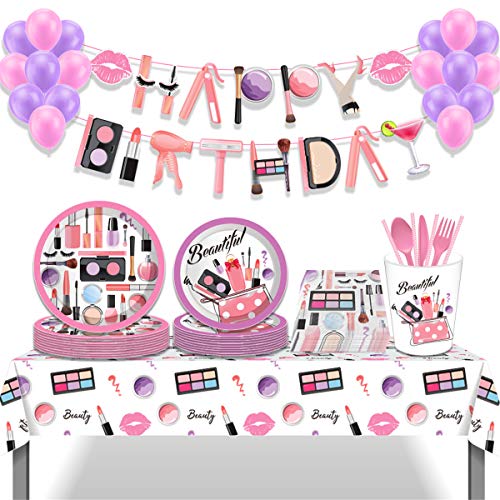 La mejor comparación de La niña de la cuchara de plata , tabla con los diez mejores. 45 Kit de decoración de fiesta de cumpleaños para niñas, sirve 8 invitados, incluyendo platos, servilletas, tazas, tenedores, cucharas, cuchillos, mantel, globos para decoración...