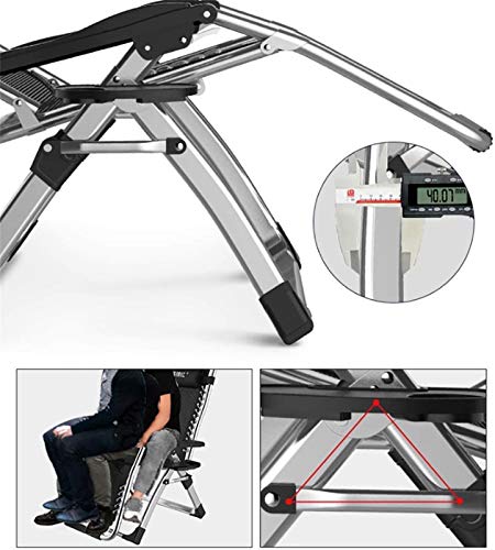 Xzgden Lightweight Folding Reclining Chairs Metal Chairs Home Patio Garden Beach Sun Loungers-6 (Color : 3) #TOP7