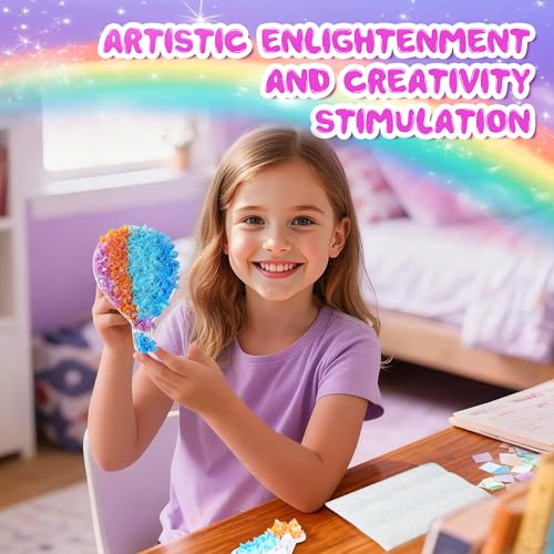 Poke Art Kit for Girls Ages 4-8 | Princess Theme DIY Craft Kit | Mess-Free Fabric Puncture Painting | Creative Activity Gift for 6-12 Year Old Girls | Birthday Party Art Set — view 5