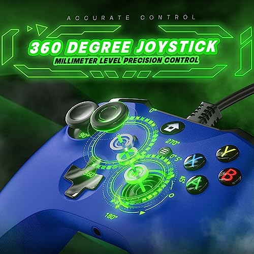 image for YUYIU 【Upgraded Wired Controller for Xbox Series X|S, Xbox One, Wind