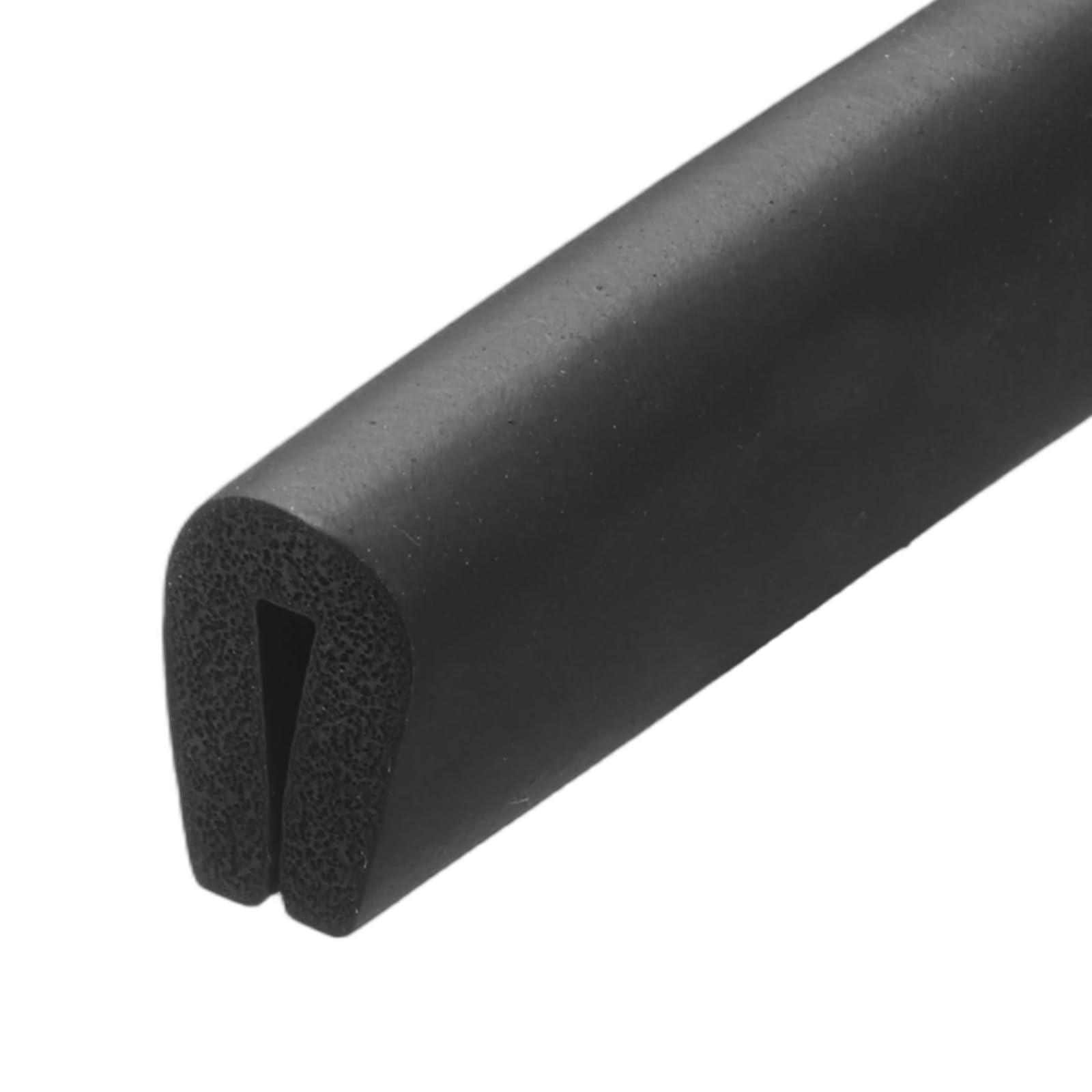 PATIKIL Rubber Edge Trim, 1/8"(3mm) x 3.3Ft Length EPDM U Channel Edge Protector U Shaped Gasket for 1-3mm Mirror Glass Protector, Black (10x16mm)