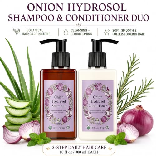 Onion Hydrosol Shampoo for Hair Growth, with Rosemary, Biotin, for Stronger, Fuller and Thicker Hair for All Hair Types (2, Shampoo and Conditioner) — view 2