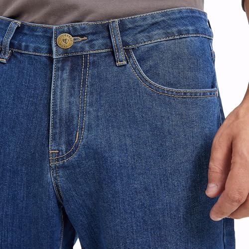 Men's Cowboy Jeans Regular Straight Leg for Men 5-Pocket Free to Stretch Jean4