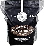 Cafes Mers du Sud - Haricots entiers pour Espresso 3 Livre (1.36 (kg) - Rôtissement moyen - Espresso Double Crema Italien - Haricots de café Haricot entiers de longueur moyenne - Sac refermable