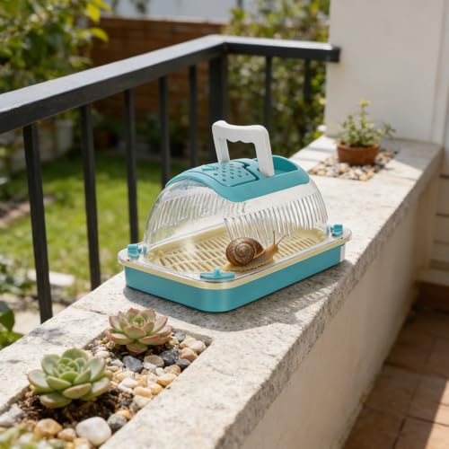 Caja de cría para caracoles de plástico transparente con ventilación para balcón 8