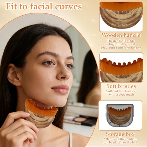 2pcs Meridian Massagebürste mit 10ml Ätherische Öle,1,5-Meter-Maßband und Lymphatische Gesichtsbürste,Professional Meridian Massagebürste,Five Elements Meridians Brush,For Waist,Abdomen,Head,Leg