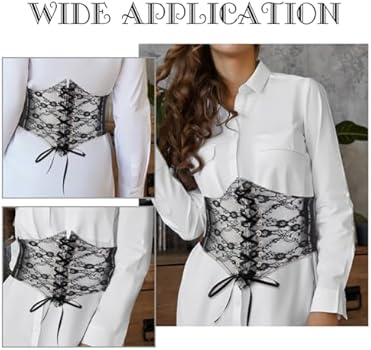 2 Stuks Brede Elastische Corset Riem, Retro Taille Corset Voor Vrouwen, Halloween Feesten & Jurken