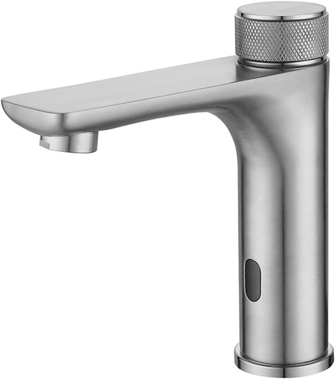 Gljtuo Brushed Touchless Basin Faucet Taps Bathroom Sink - Automatic Tap Sink Sensor Taps, Sensor Mixer Tap In Gold Finish,