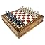 Red Chess Board and Black&silver Chess Pieces