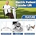 Power Patient Lift Transfer Chair for Home & Car, Portable Folding Lift for Seniors, Disabled & Adults with Adjustable Height, Sit to Stand Lift for Elderly, Transfer Wheelchair for Home Use