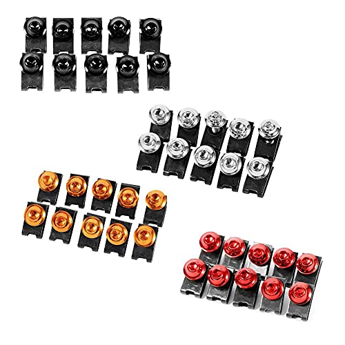 40 Pièces Kit Boulons M5 M6 Avec Clips Vitesse Pour Carénage Moto - Fixation Robuste