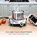SUNAVO 1500W Hot Plates for Cooking, Electric Single Burner with Handles, 6 Power Levels Stainless Steel Hot Plate for Kitchen Camping RV and More Silver
