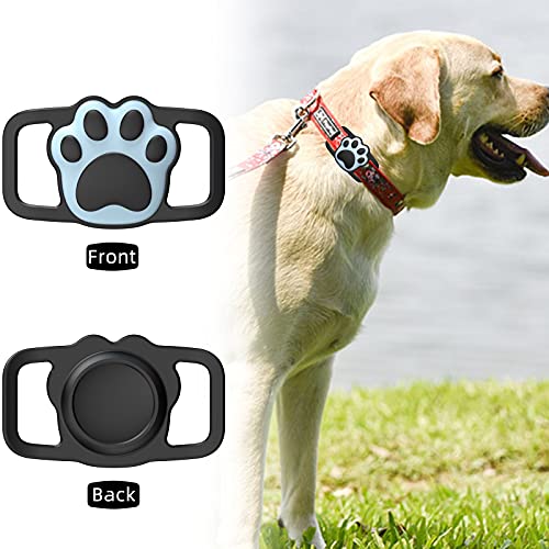 Lopnord Airtag Dog Collar Holder Compatible With Apple Air Tag Gps, 2 Pack Airtags Dog Tag Collar Waterproof Silicone Case, Airtag Protective Cover For Pet Dog Cat Collar Backpack (Black) #TOP3