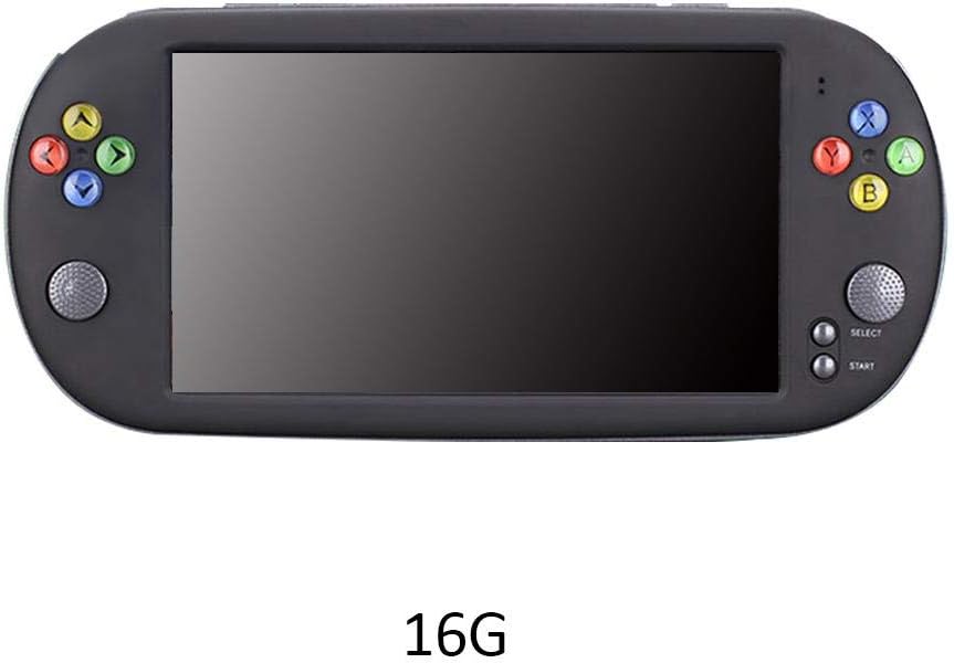 Globalqi Mini Gaming Machine PSP X16 Large Screen 7 Inch HD Pocket GBA Arcade NES Nostalgia Game Console Against