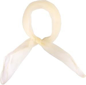 Hat To Socks Soft and Light Feel Square Chiffon Neck Scarf Retro Pinup Hair Scarf for Girls Women