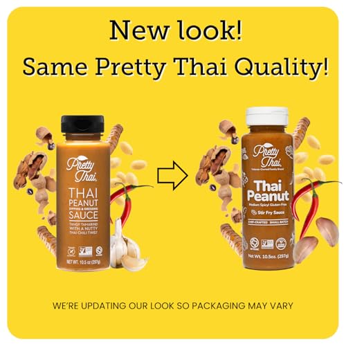 Image of Pretty Thai Peanut Sauce, Gluten Free Certified Non-GMO Vegan Authentic Stir Fry, Dressing, Rice Seasoning, Condiment & Dipping Sauce, 100% Natural