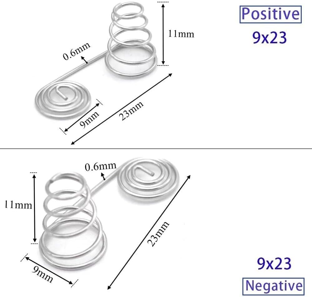 50pcs Small Conversion Spring Coil Conical Spring, Battery Spring Conversion Set, 5 Different Sizes Positive-Negative Coils, AA/AAA Terminal Assortment