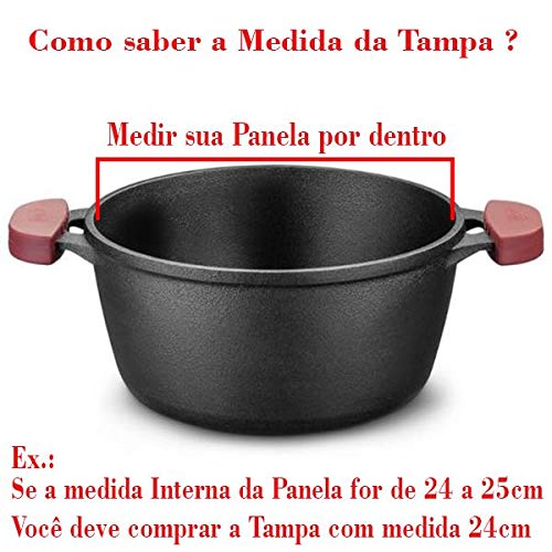 Conjunto de 5 Tampas de Vidro temperado da N.16 a N.24