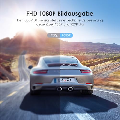 Foxpark Solar Kabellos Digital Rückfahrkamera Set (1080P), 3 Min. DIY Installation, Unterstützt 2...
